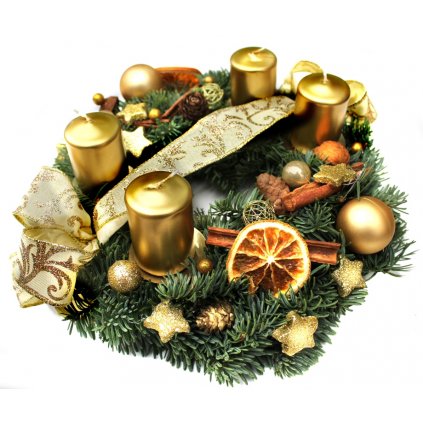 Zlatý adventní věnec