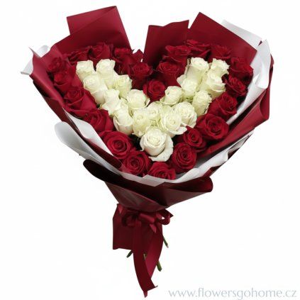 Kytice růží srdce Praha