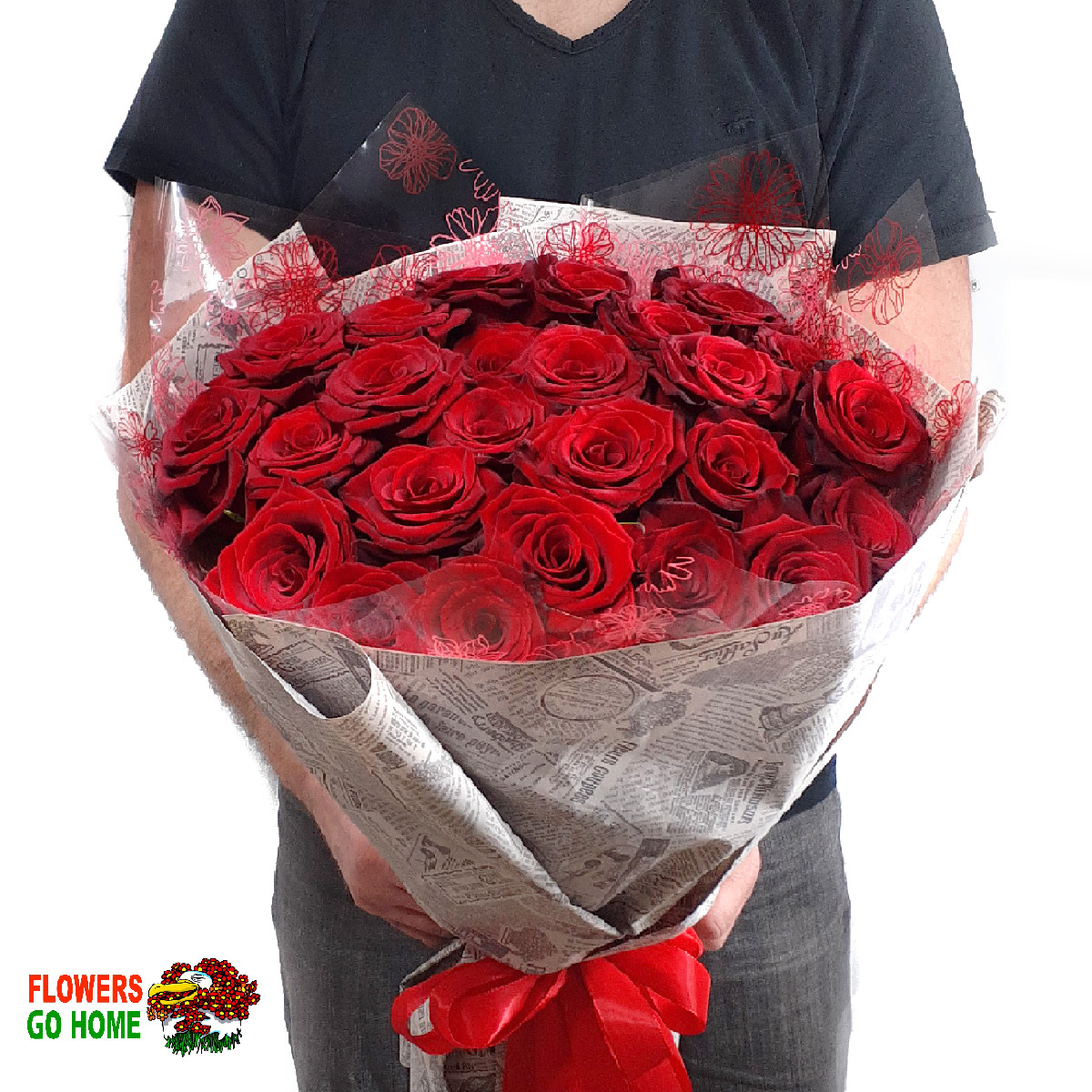 Červené růže k Valentýnu Velikost: 25 ks