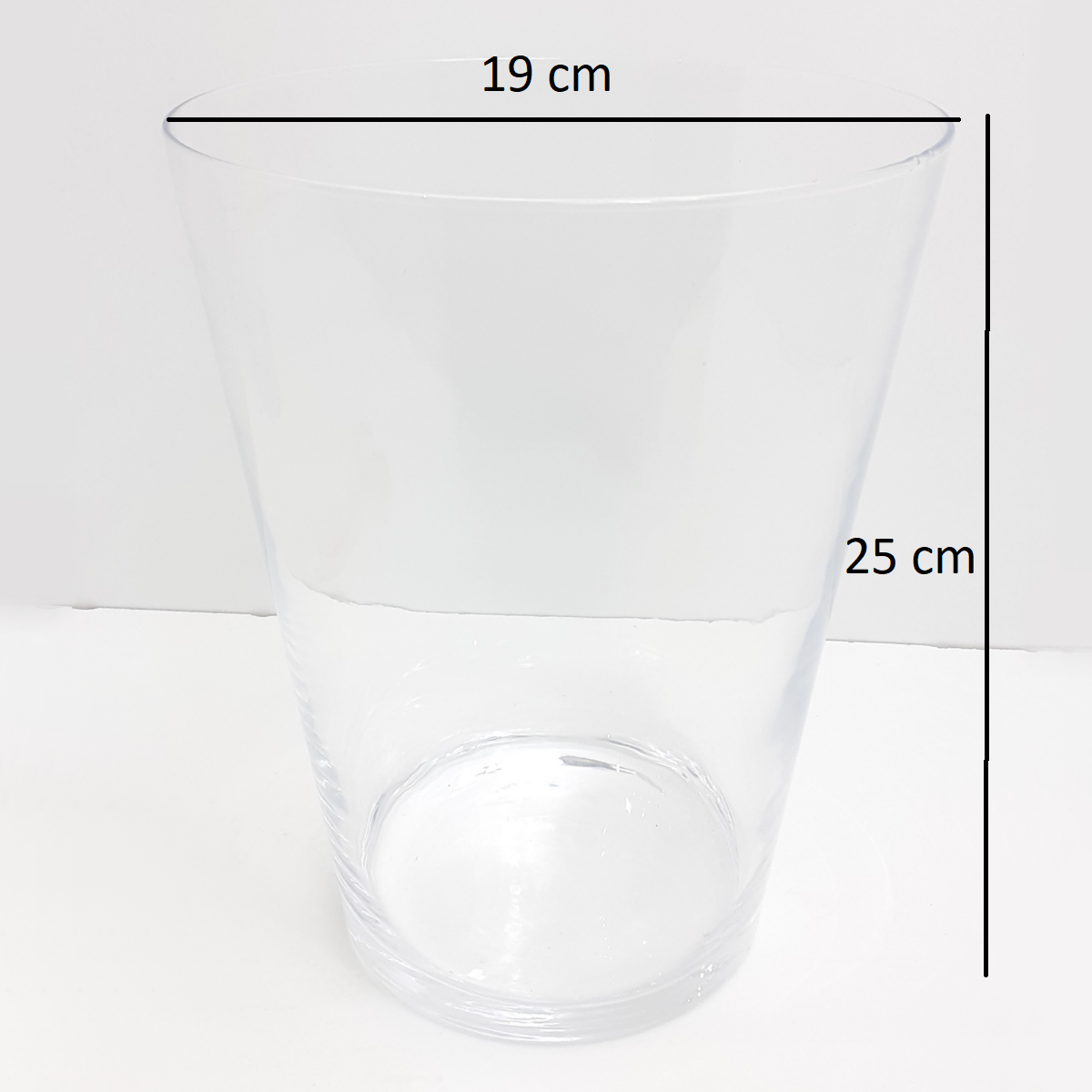 Skleněná váza 25 cm