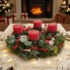 Adventní věnec červené svíčky rustikální