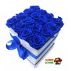 Stabilizovaná růže modrá v boxu