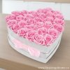 Stabilizovaná růže růžová srdce
