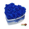 Stabilizovaná růže srdce modré