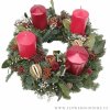 Adventní věnec s eukalyptem červený