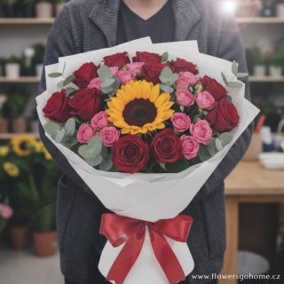 Valentýn se blíží – máte už připravený dárek? 💕 Představujeme kytici, která spojuje to nejlepší: červené růže jako symbol...