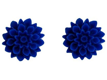 ultramarine blue flowerski nausnice