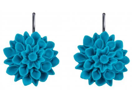 summer ocean modre visaci nausnice flowerski