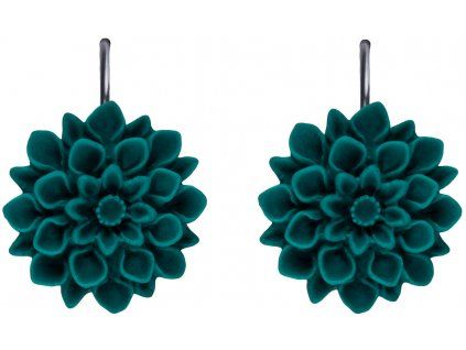 smaragd zelene visaci nausnice flowerski