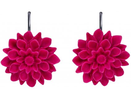 raspberry ruzove visaci nausnice flowerski