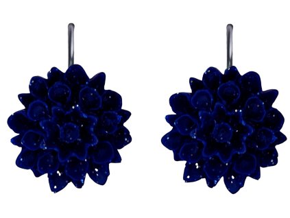 galaxy modre visaci nausnice flowerski