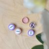 naušnice minibox růžová, fialová, naušnice