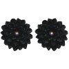 Gleaming Black nausnice s kaminkem Swarovski