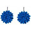 navy blue modre visaci nausnice flowerski