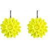 light yellow zlute visaci nausnice flowerski
