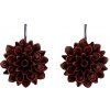 bronze hnede visaci nausnice flowerski
