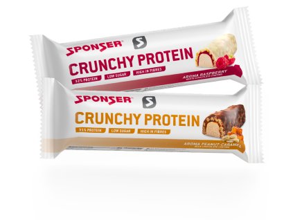 SPONSER CRUNCHY PROTEIN BAR 50 g - Delikátní proteinová tyčinka (Příchuť Raspberry)