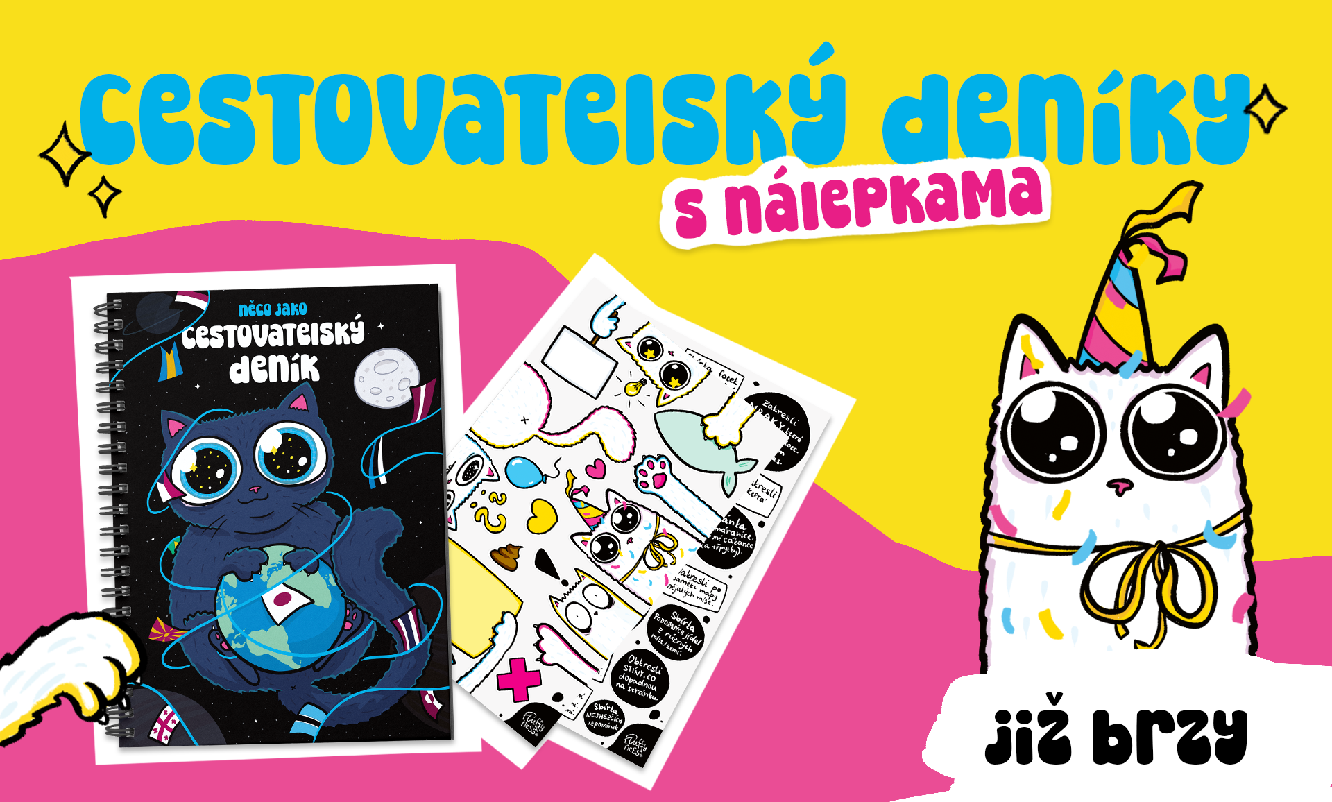 Cestovatelský deníky s nálepkama