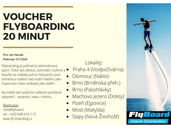 Voucher 10 minut Flyboarding (1)