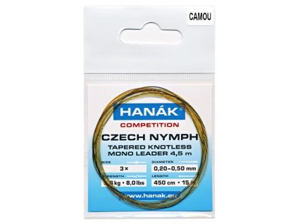 Hanak Competition czech camou leader nymf ujímaný monofil 4,5 m