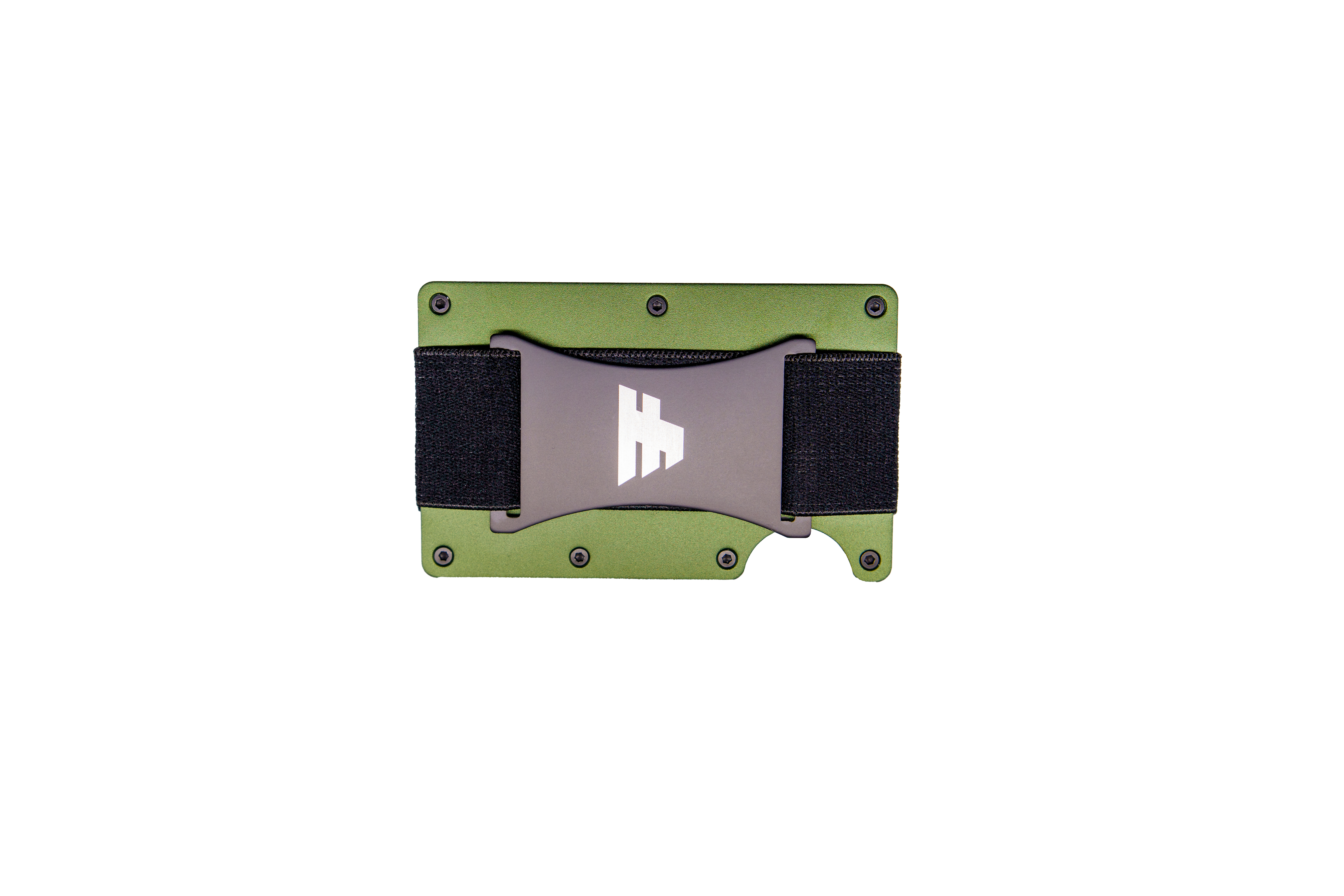 AERO WALLET Forest Green – detail klipu a strapu