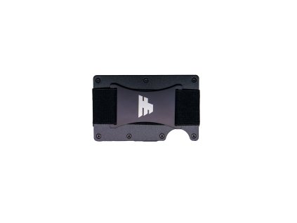 AERO WALLET - Midnight Black Minimalistická hliníková peněženka s RFID ochranou – ideální na kolo, běh i cestování