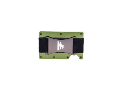 AERO WALLET - Forest Green Minimalistická hliníková peněženka s RFID ochranou – ideální na kolo, běh i cestování