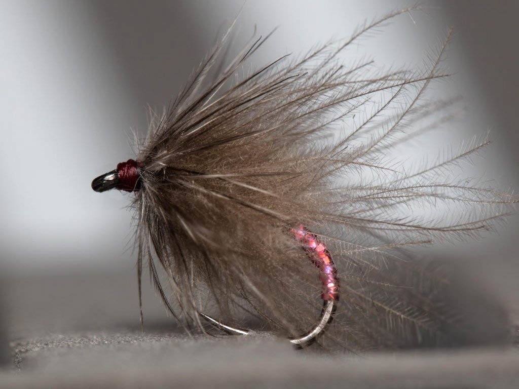 cdc palmer dry fly pink tag caddis fse057