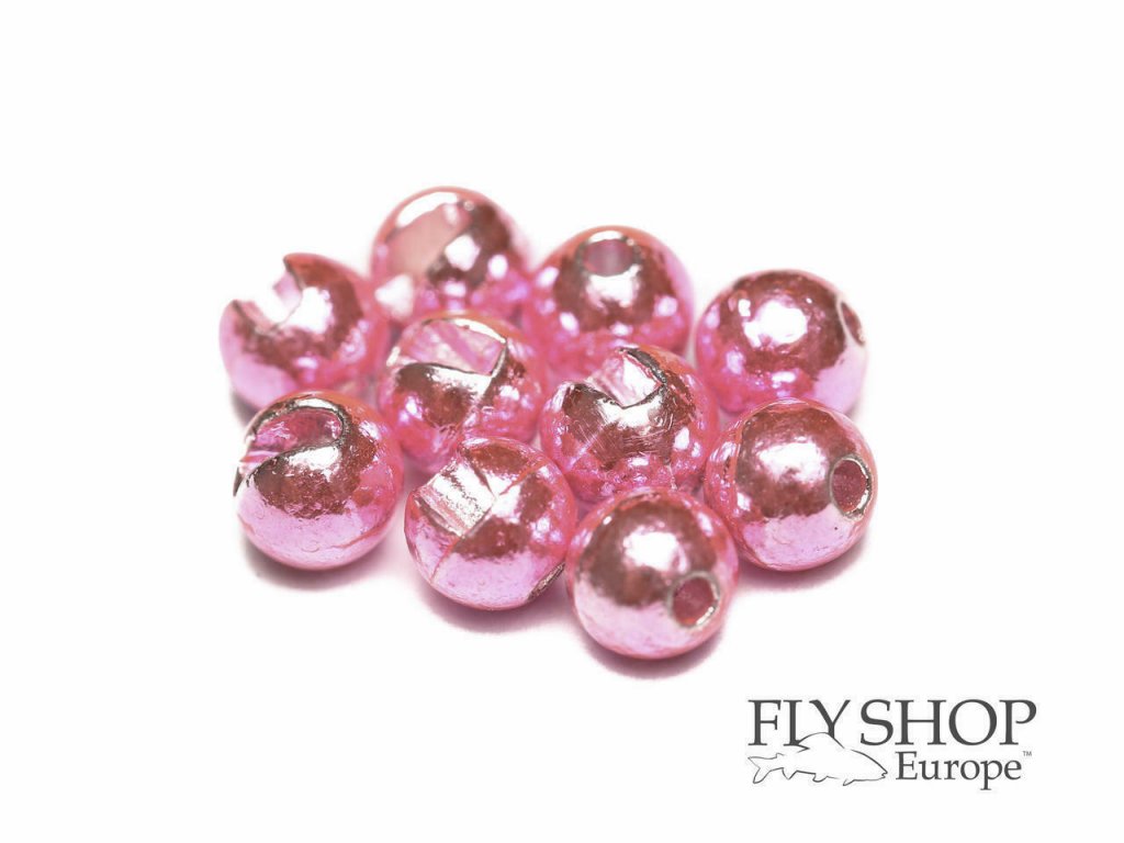 FS Europe Slotted Tungsten Beads Normal Slot - Metallic Light Pink (10 Pack)