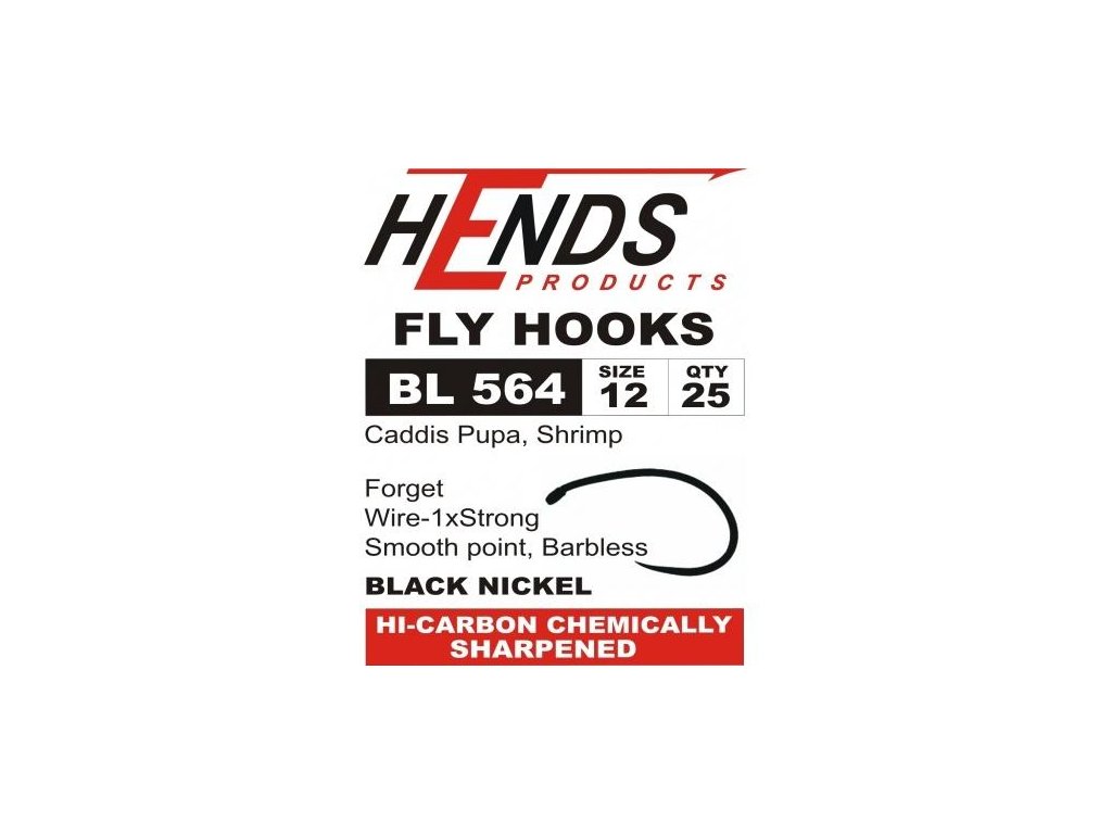 Hends BL564 Barbless Fly Hooks (25 Pack)