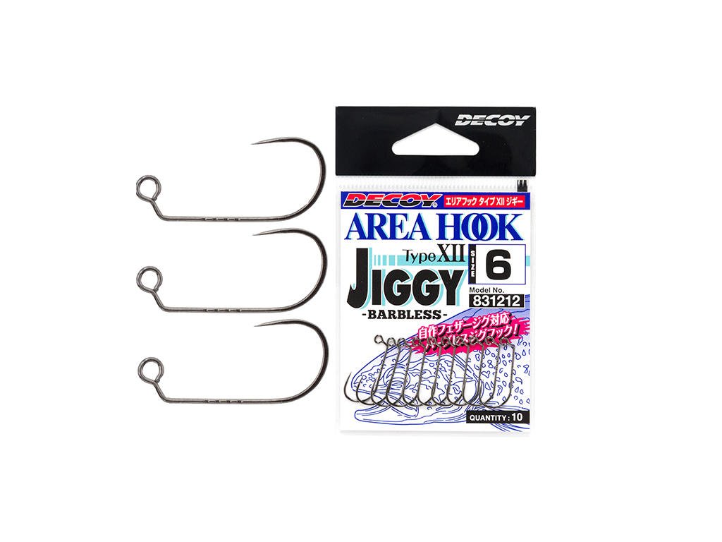 Decoy AH-12 Area Type XII JIGGY - Barbless Jig Hooks (10 Pack)