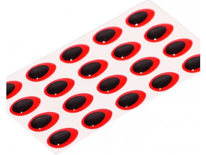 Sybai 3D Epoxy Teardrop Eyes Fluo Red (20 Pack) (1)