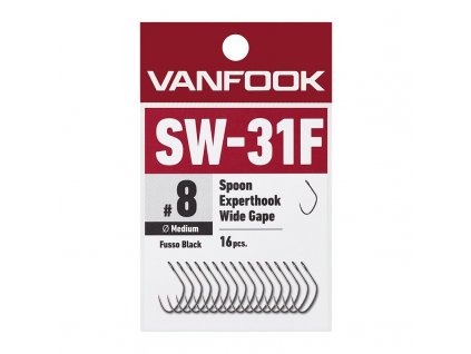 Vanfook SW 31F Spoon Expert Wide Gape Barbless Hooks (16 Pack)