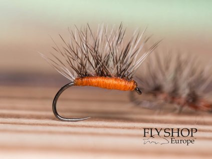 FSE513 bad hair grizzly orange paraloop emerger (1)