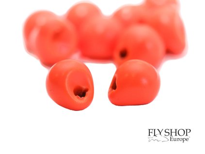FS Europe Jig Off Tungsten Beads Hot Orange (10 Pack)