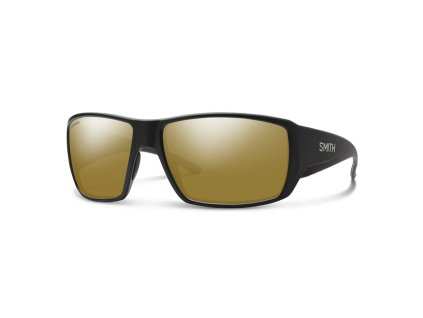 Smith Optics Guide's Choice Sunglasses Matte Black Polar Bronze Mirror