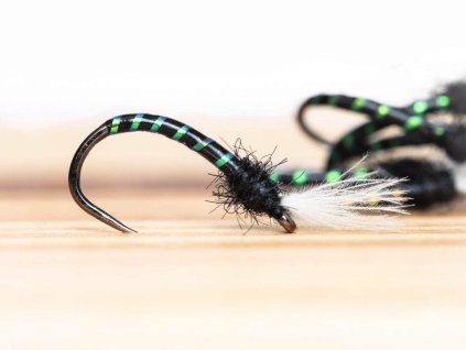 black buzzer peacock rib chironomid fly fse559