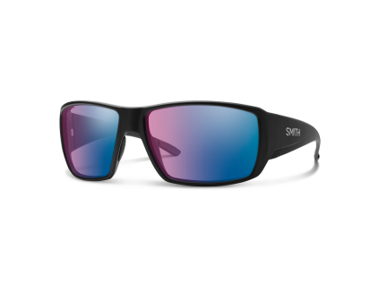 Smith Optics Guide's Choice Matte Black CP Glass Polarchromic Rose Blue Mirror