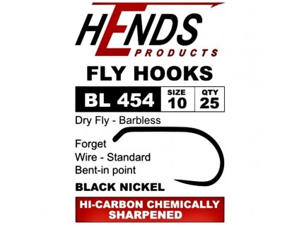 Muškárske háčiky Hends BL454 Barbless Fly Hooks (25 Pack)