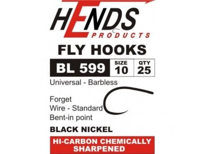 Muškárske háčiky Hends BL599 Barbless Fly Hooks (25 Pack)