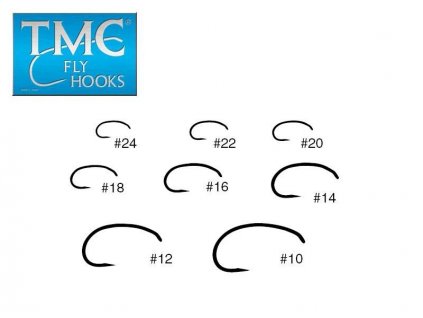 Tiemco TMC 2487BL Fly Hooks Barbless (20 Pack)
