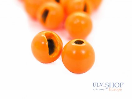 Tungstenové hlavičky FS Europe Slotted Tungsten Beads Normal Slot - Fluo Orange (10 Pack)
