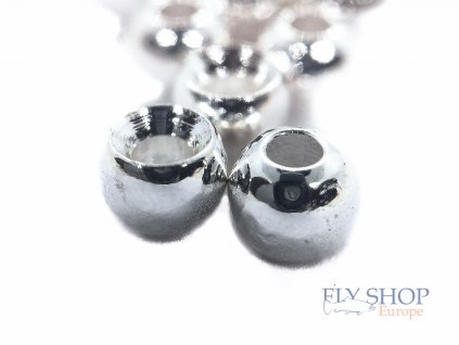 Tungstenové hlavičky FS Europe Round Tungsten Beads - Silver (10 Pack)