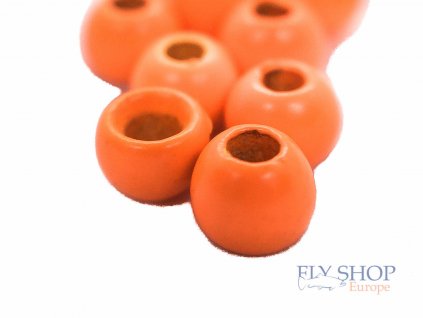 FS Europe Round Tungsten Beads - Fluo Orange (10 Pack)