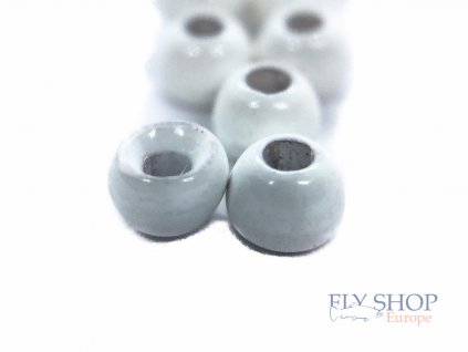 FS Europe Round Tungsten Beads - White (10 Pack)