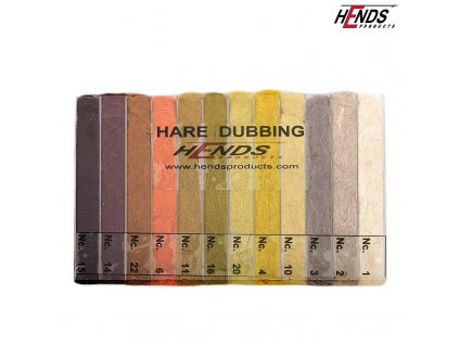 Dabing set zo zajaca Hends Hare Dubbing Box Dark (12 Colours)
