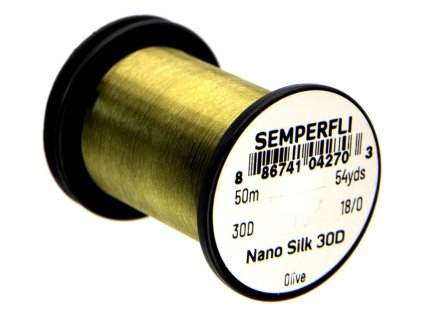 Viazacia niť Semperfli Nano Silk Ultra 30D 18/0 Olive