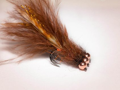 improved brown marabou leech streamer fly fse007