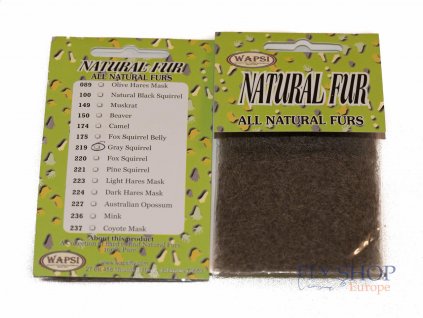 Wapsi All Natural Fur Dubbing - Grey Squirrel