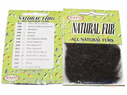 Prírodný dabing zo zajaca Wapsi All Natural Fur Dubbing - Dark Hare